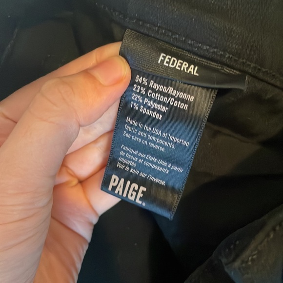 PAIGE Federal - Black Shadow Jeans - Picture 10 of 14